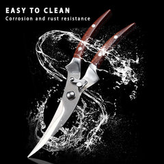 Heavy Duty Versatile Stainless Steel Kitchen Scissors, No Rust - Letcase