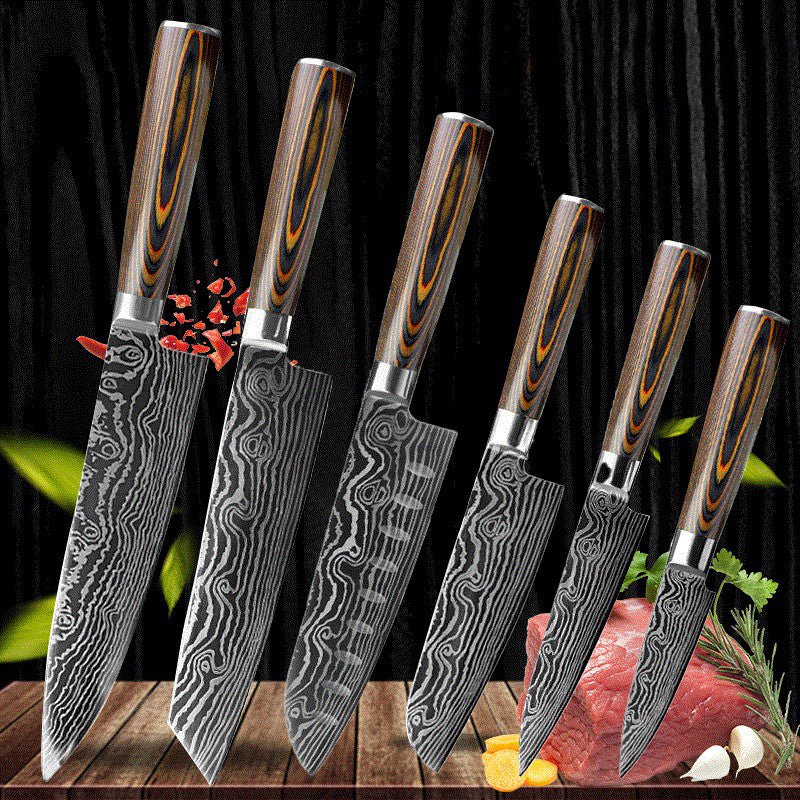 High Carbon Stainless Steel Kitchen Knife Set - Letcase