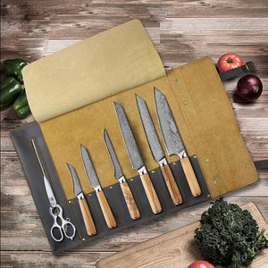 Professional Chef Knife Set With Roll Bag