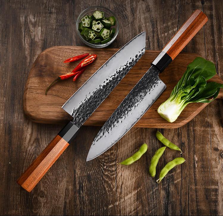 Japanese Cooking Knives Set, 7 Pieces Hand Forged Professional Knife Set - Letcase