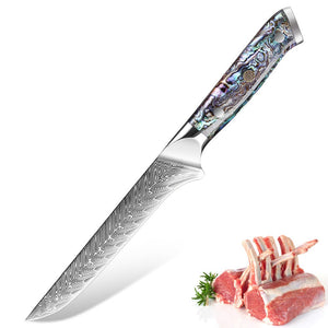 Japanese Damascus Boning Knife - Letcase