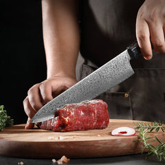 Japanese Kitchen Knife Set 8 Piece Damascus Knife Set - Letcase