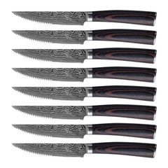 Japanese Steak Knife Set, 5 Inch Serrated Steak Knives - Letcase