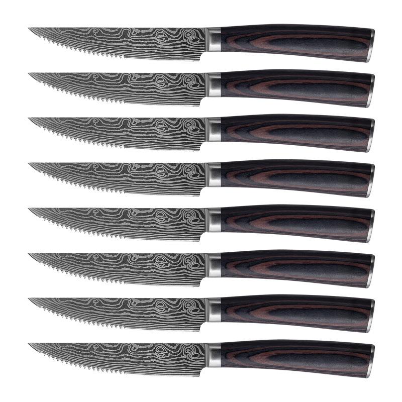 Set of 7 IC Fine Stainless Steel Knife Set. Made in Japan. Steak Knives