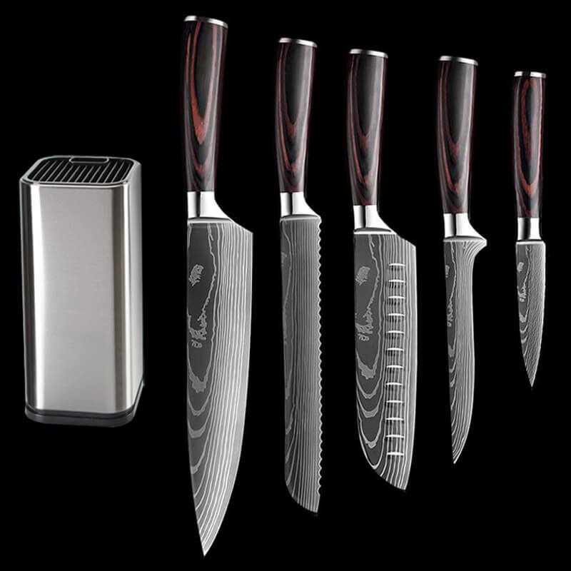 Kitchen Knife Set With Holder - Letcase