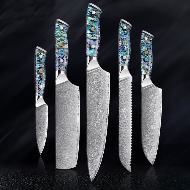 Knife Set, Japanese Damascus Chef Knives Set - Letcase