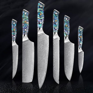 Knife Set, Japanese Damascus Chef Knives Set - Letcase