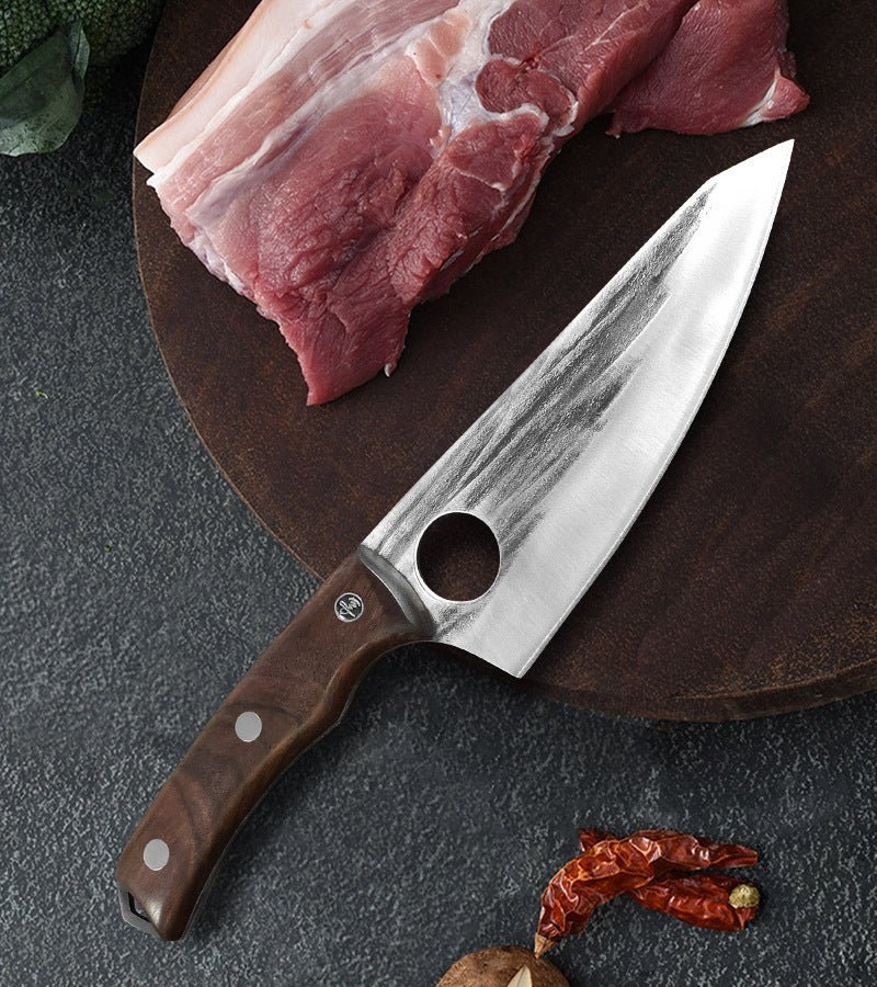 Professional Butcher Knife Set With Leather Sheath