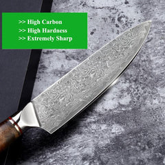 Professional Damascus Kitchen Knife Set - Letcase