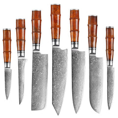 Professional Multipurpose Cooking Knife Set, VG10 Damascus Steel - Letcase