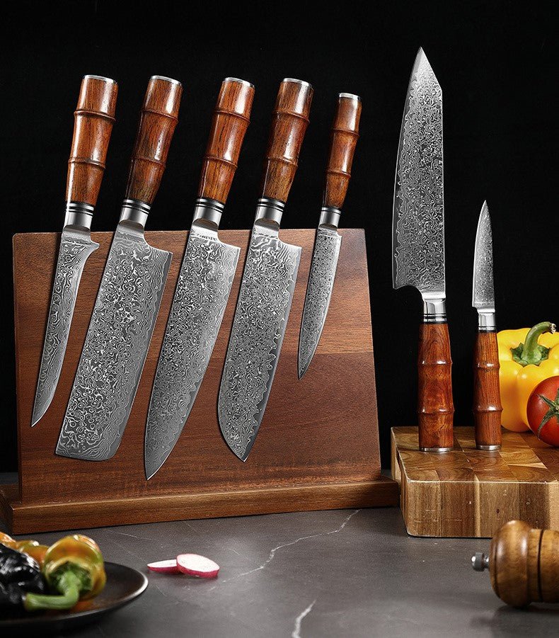 Professional Multipurpose Cooking Knife Set, VG10 Damascus Steel - Letcase