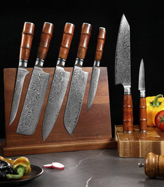 Professional Multipurpose Cooking Knife Set, VG10 Damascus Steel - Letcase