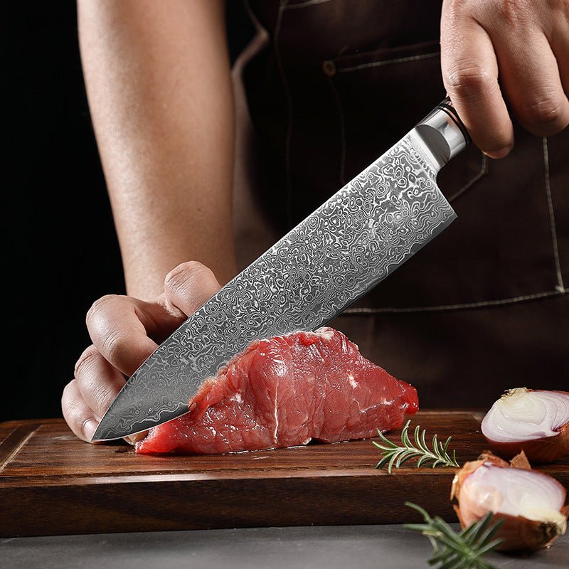 Professional Multipurpose Cooking Knife Set, VG10 Damascus Steel - Letcase