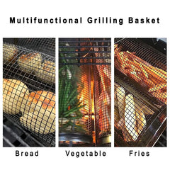 Rolling Grilling Basket for outdoor grill, BBQ, Non-stick - Letcase