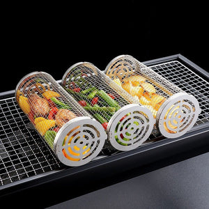 Rolling Grilling Basket for outdoor grill, BBQ, Non-stick - Letcase