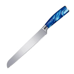 Stainless Steel 10 Piece Kitchen Knife Set(Blue Resin Handle Series) - Letcase