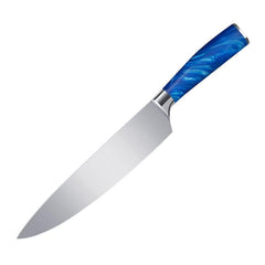 Stainless Steel 10 Piece Kitchen Knife Set(Blue Resin Handle Series) - Letcase