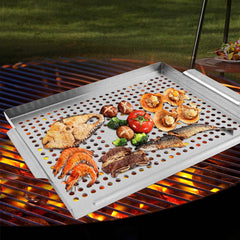 Stainless Steel Grill Topper Nonstick Grill Basket - Letcase